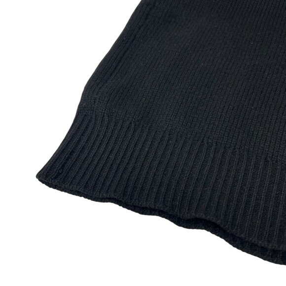 CHANEL Vintage Big CC Logo Knit Sweater Turtleneck Top Black Cashmere [105663] - Picture 8 of 12